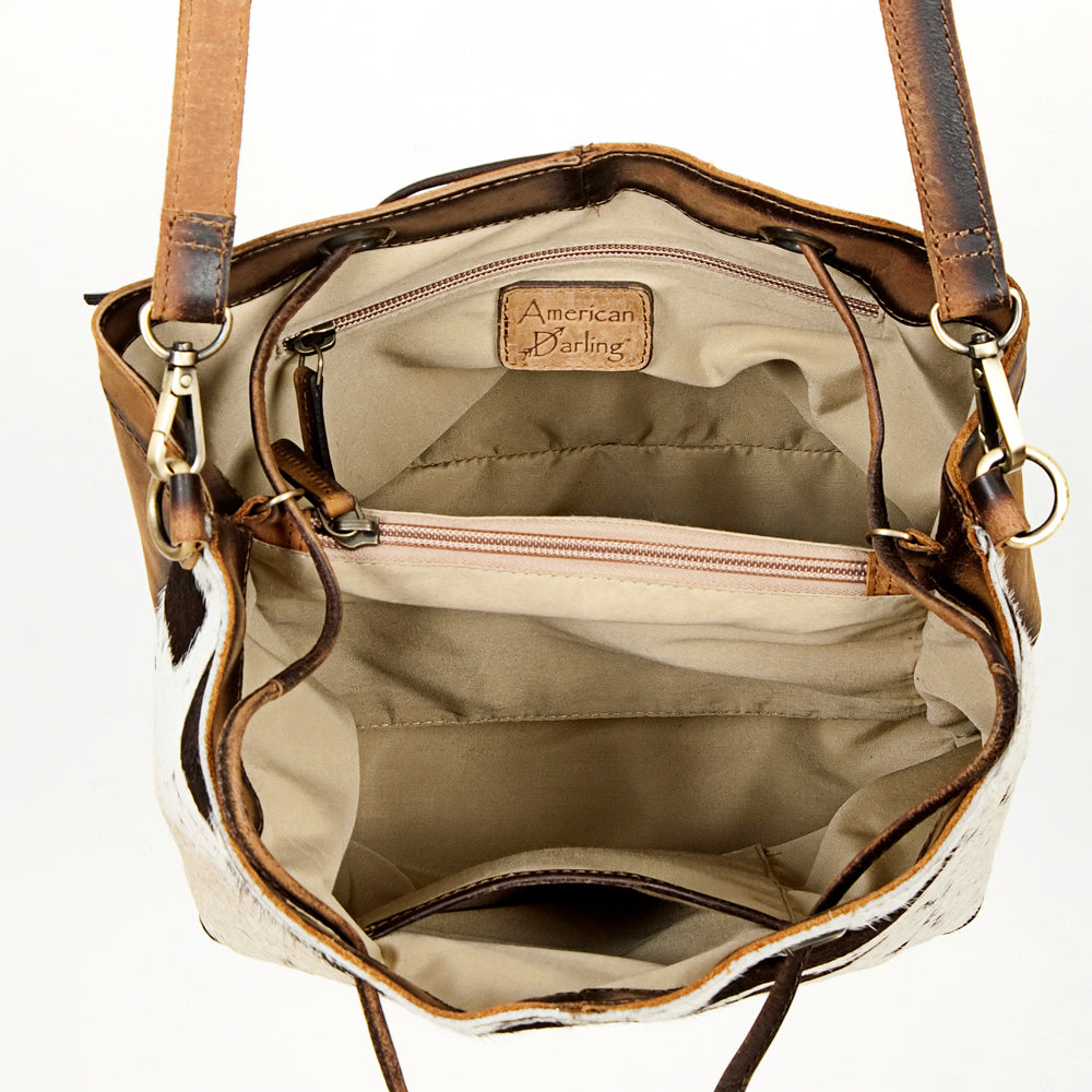 American Darling Hair-On Genuine Leather Bucket Bag