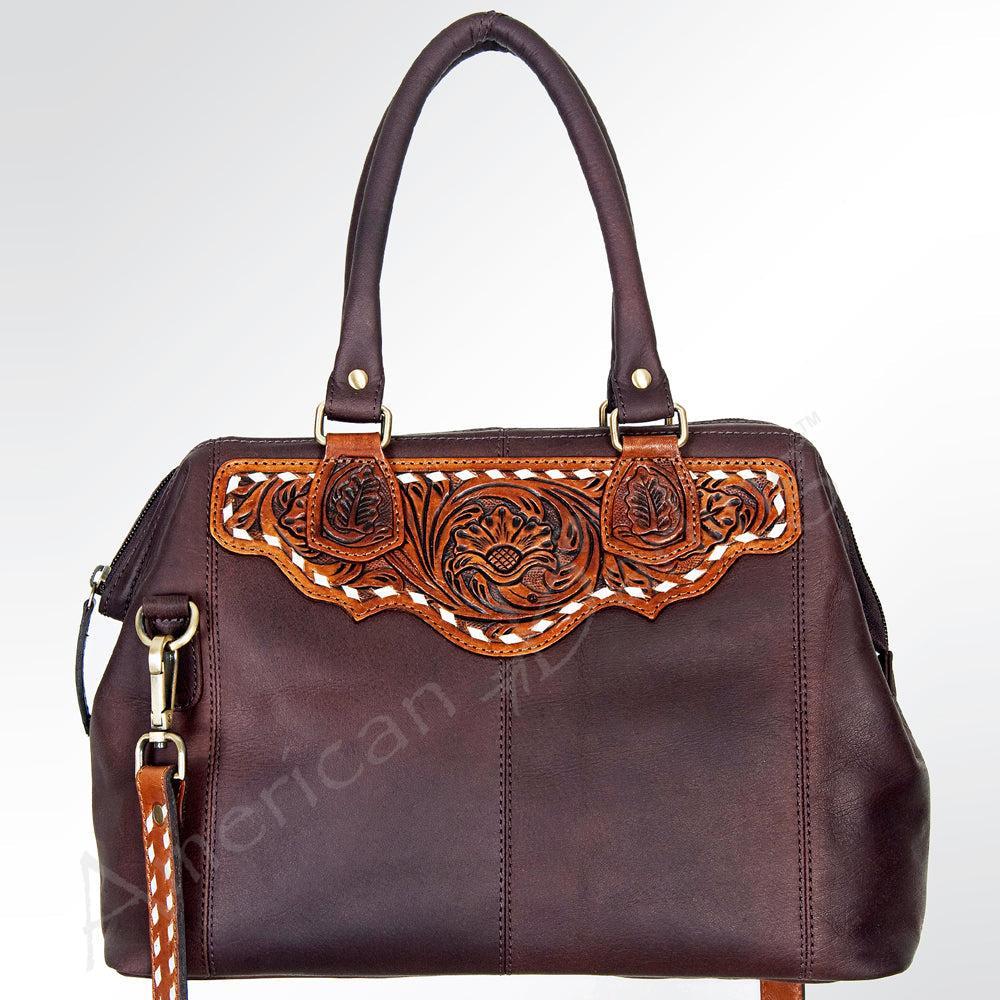 American Darling Hand-Tooled Genuine Leather Tote