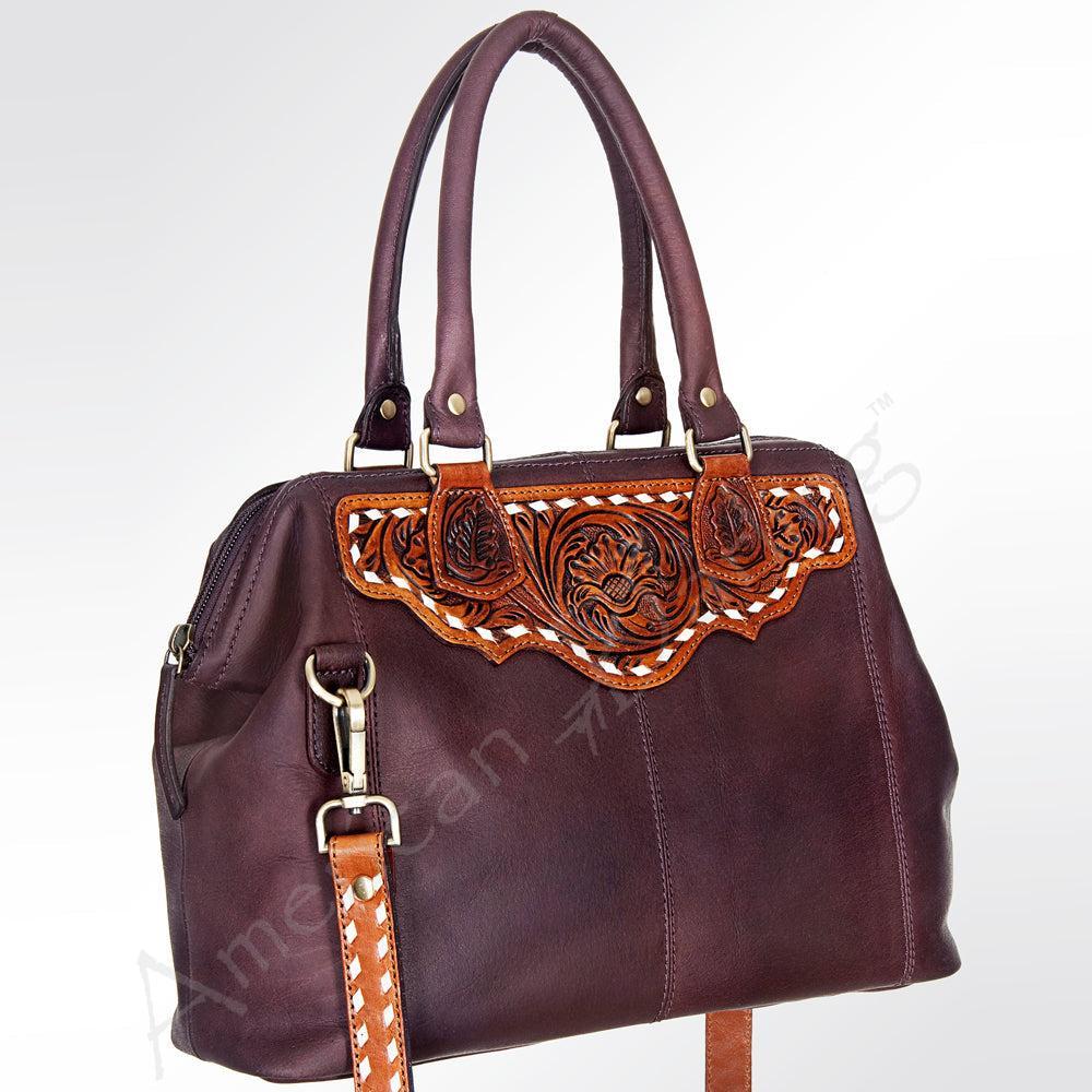 American Darling Hand-Tooled Genuine Leather Tote
