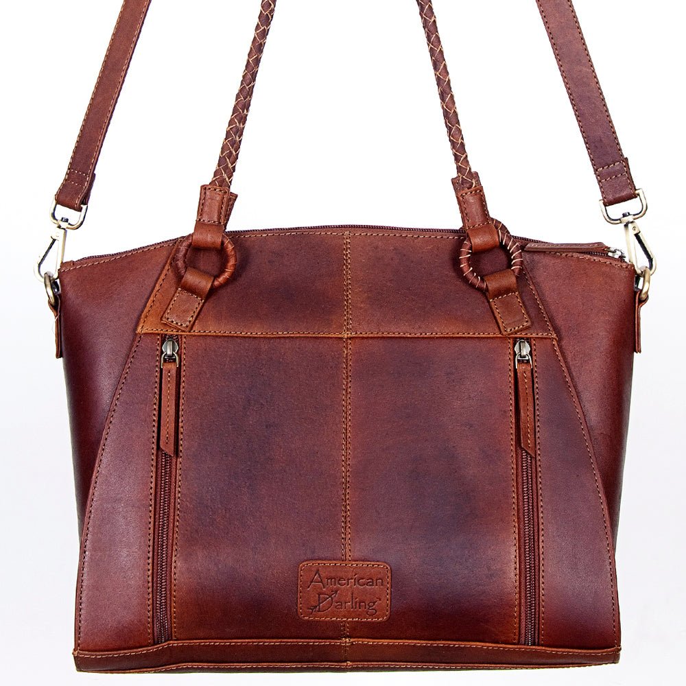 American Darling Tote Hand Tooled Genuine Leather