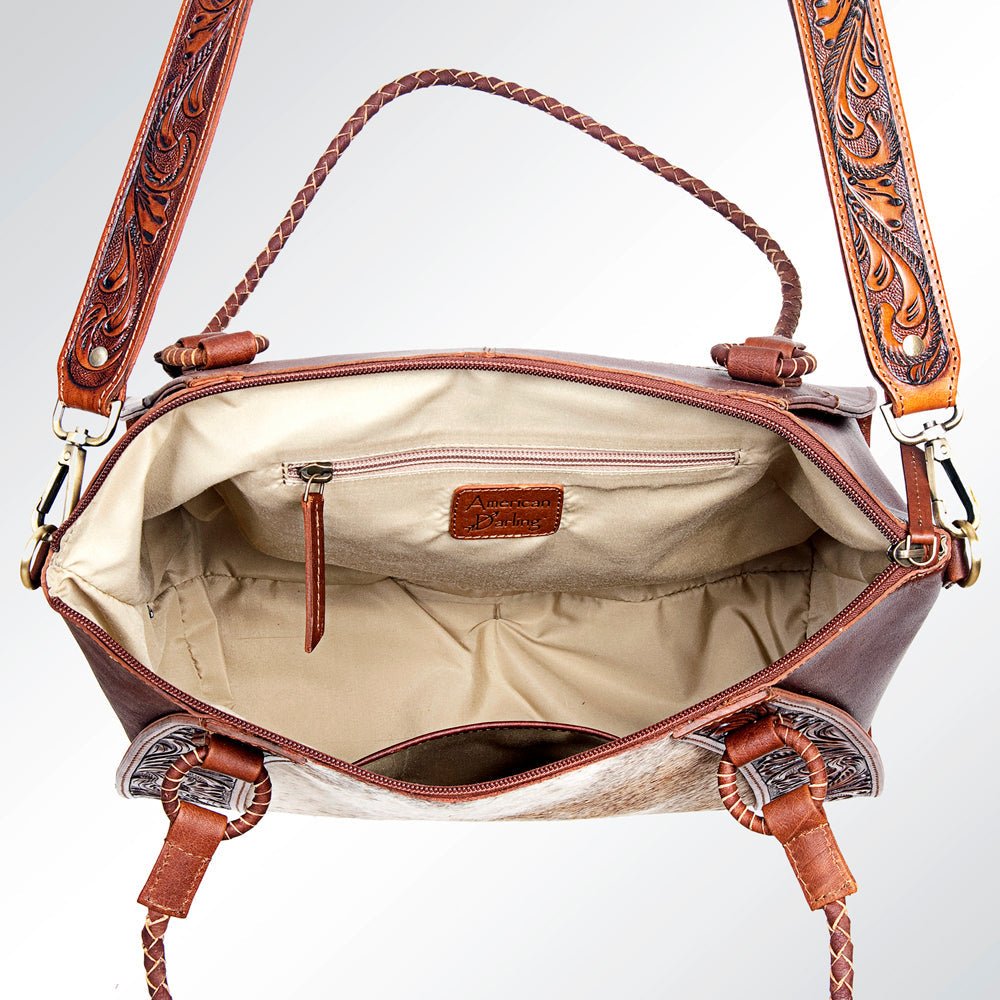 American Darling Tote Hand Tooled Genuine Leather