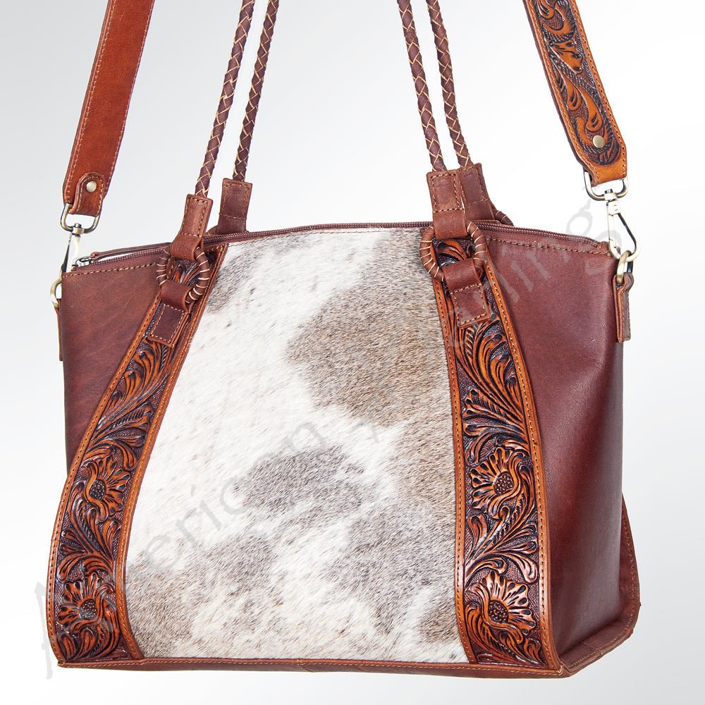 American Darling Tote Hand Tooled Genuine Leather