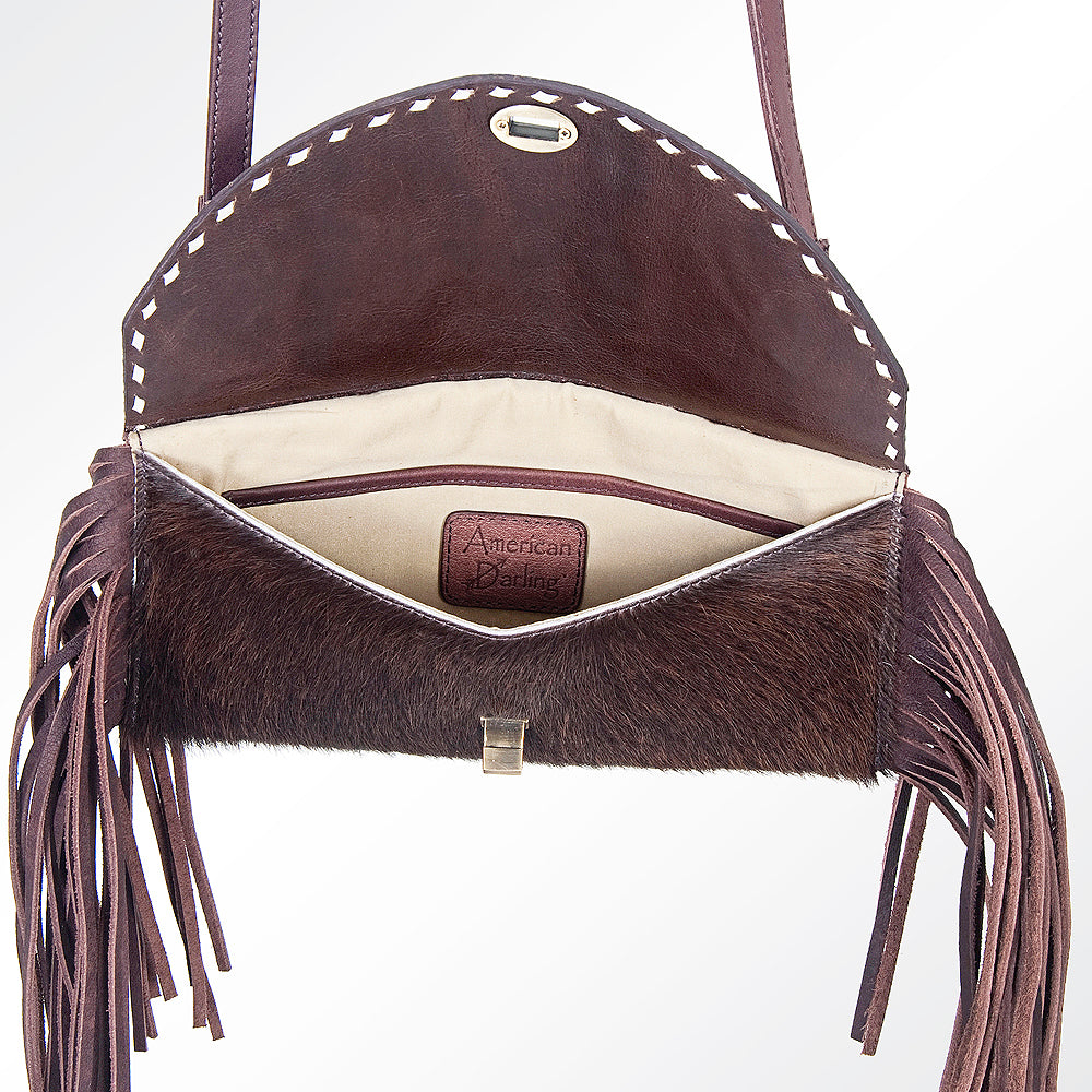 American Darling Hand-Tooled Hair-On Genuine Leather Wallet