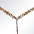 AMERICAN DARLING Western Horse One Ear Headstall Breast Collar Set Leather