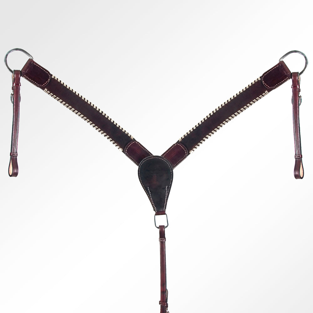 AMERICAN DARLING Western Horse Headstall Breast Collar Set American Leather