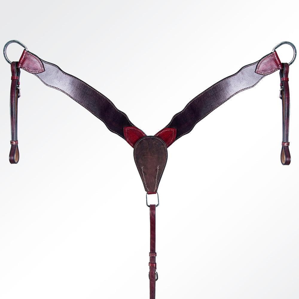 AMERICAN DARLING Western Horse Headstall Breast Collar Set American Leather