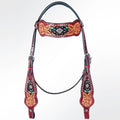 AMERICAN DARLING Western Horse Headstall Breast Collar Set American Leather