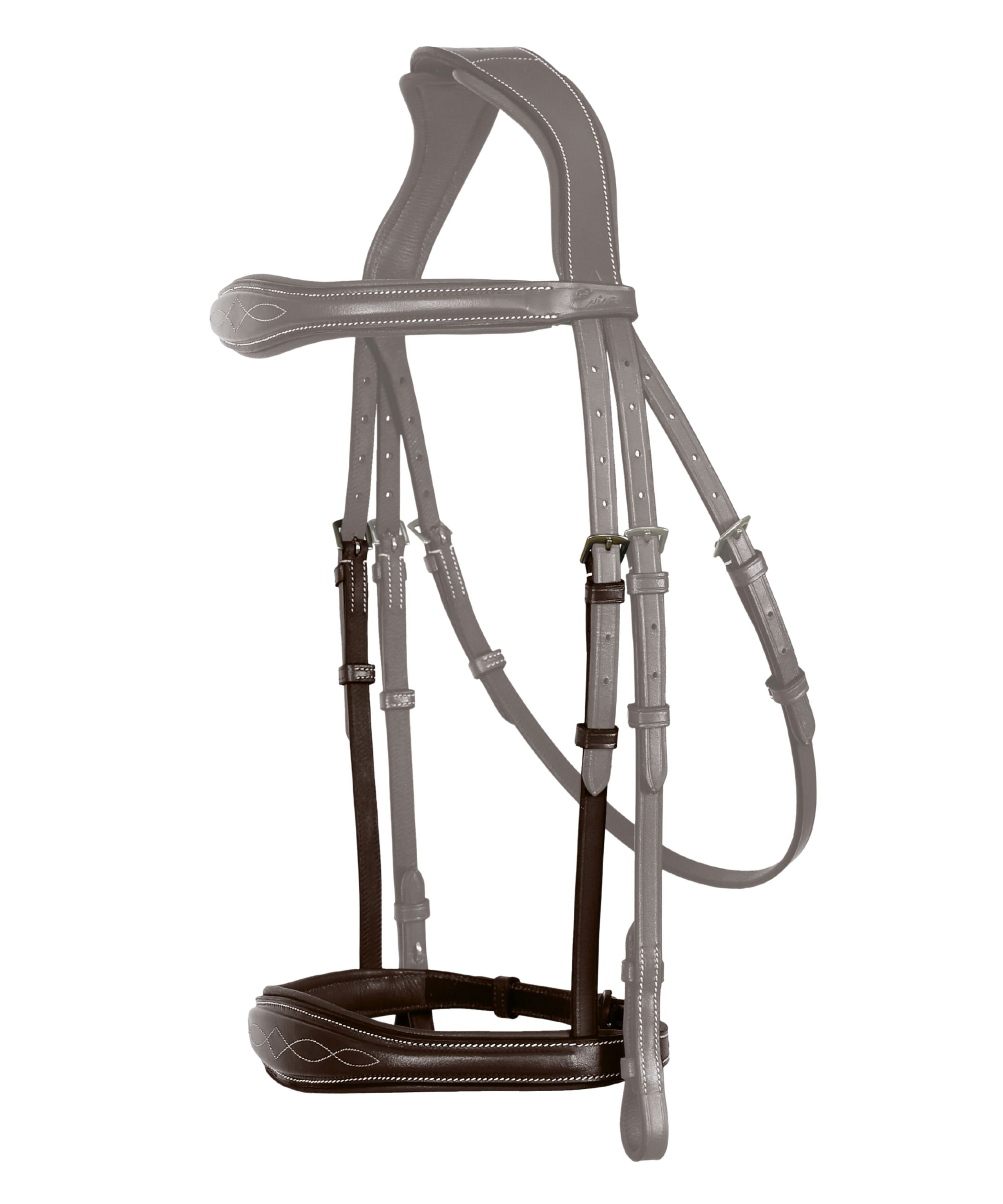 Replacement Noseband of ExionPro 'Perseus' Anatomical Jumping Bridle without Flash by Bridles & Reins - alternate view 5