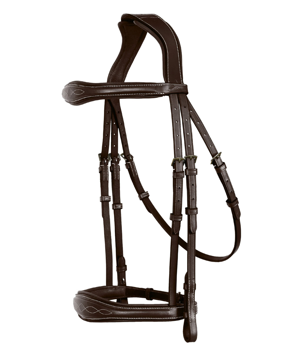 ExionPro 'Perseus' Anatomical Jumping Bridle without Flash with Reins by Bridles & Reins