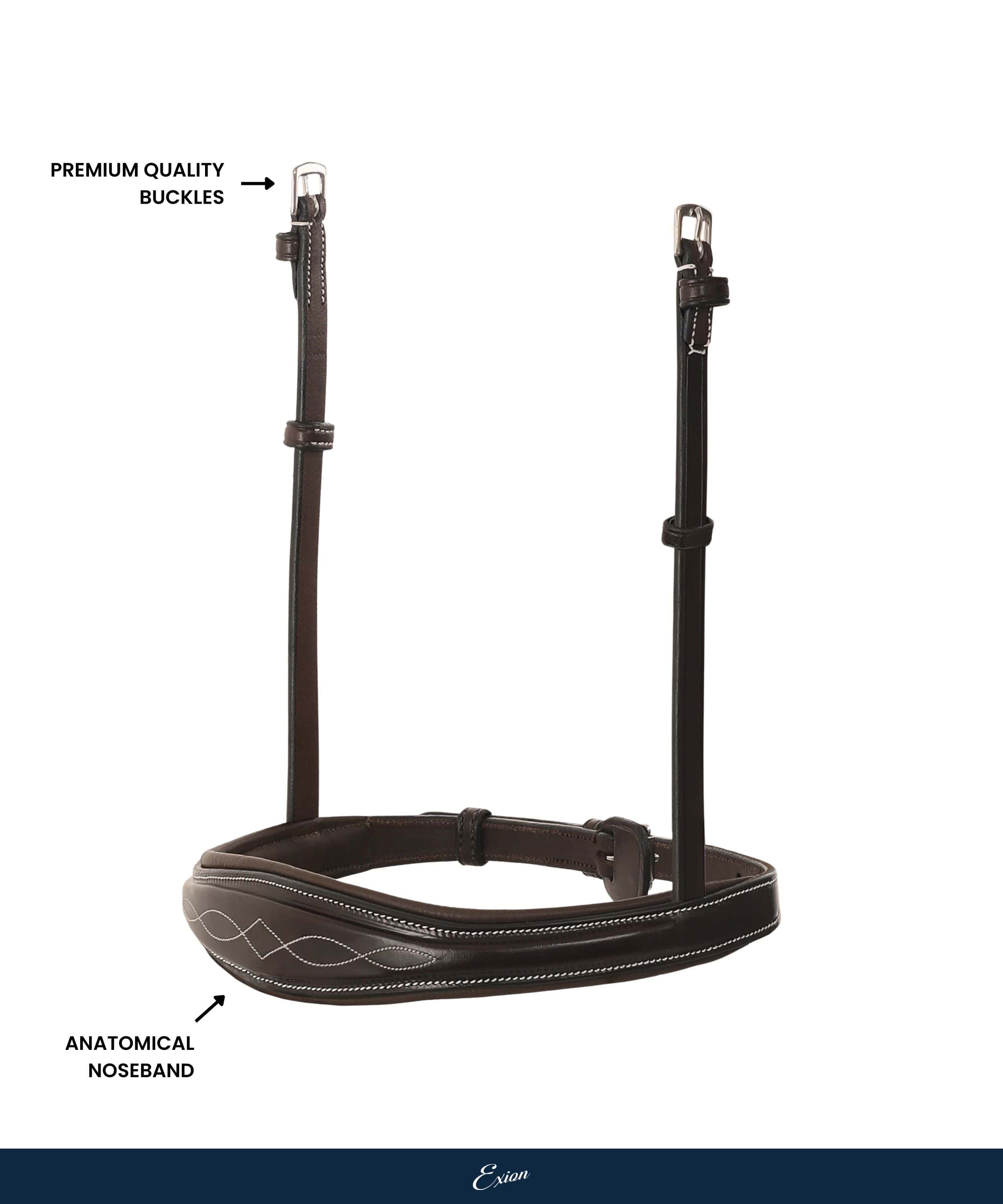 Replacement Noseband of ExionPro 'Perseus' Anatomical Jumping Bridle without Flash by Bridles & Reins - alternate view 4
