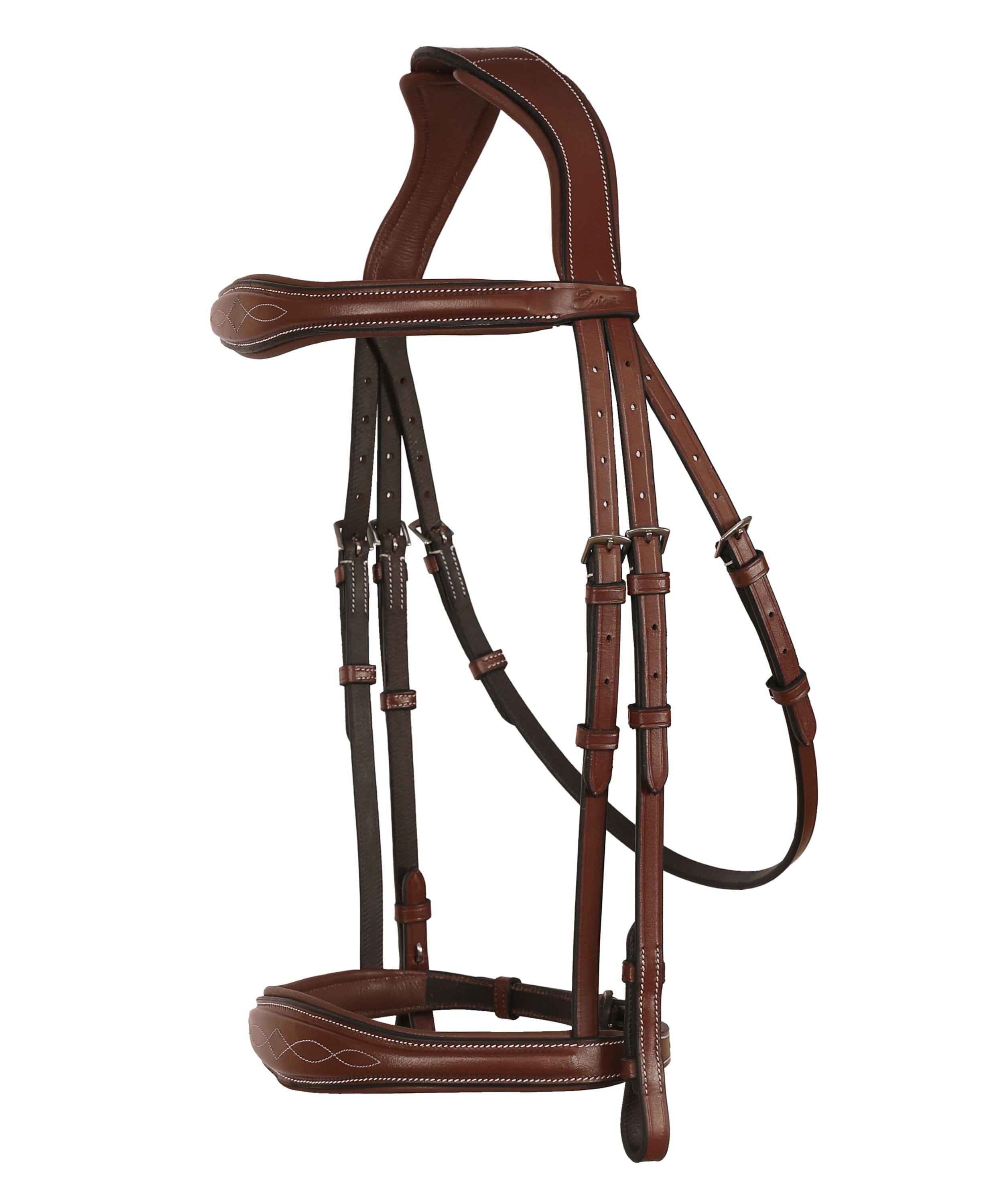 ExionPro 'Perseus' Anatomical Jumping Bridle without Flash with Reins by Bridles & Reins - alternate view 3