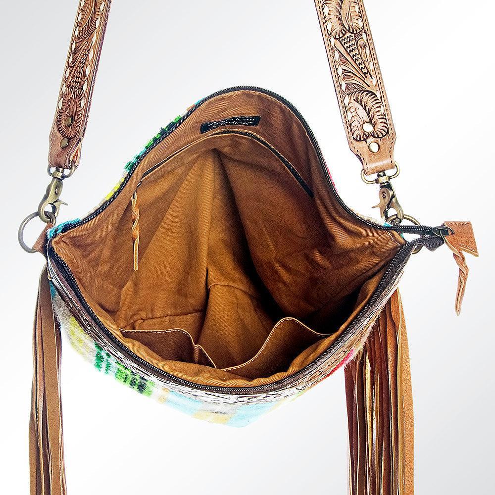American Darling Saddle Blanket Leather Large Crossbody