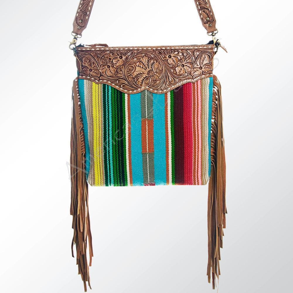 American Darling Saddle Blanket Leather Large Crossbody