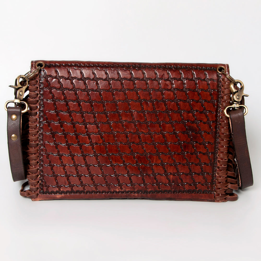 American Darling Hand-Tooled Genuine Leather Envelope Bag