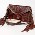 American Darling Hand-Tooled Genuine Leather Envelope Bag