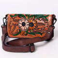 American Darling Hand-Tooled Genuine Leather Crossbody Bag