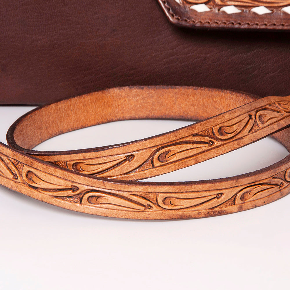 American Darling Hand-Tooled Genuine Leather Crossbody Bag