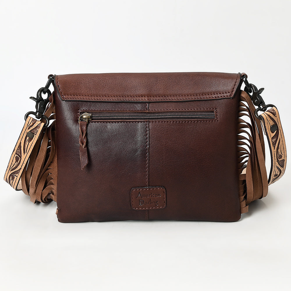 Ameran Darling Women's Crossbody Bag Western Hand Tooled Genuine Leather Handbag and Ladies Purse