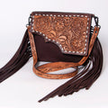 American Darling Hand-Tooled Genuine Leather Crossbody Bag