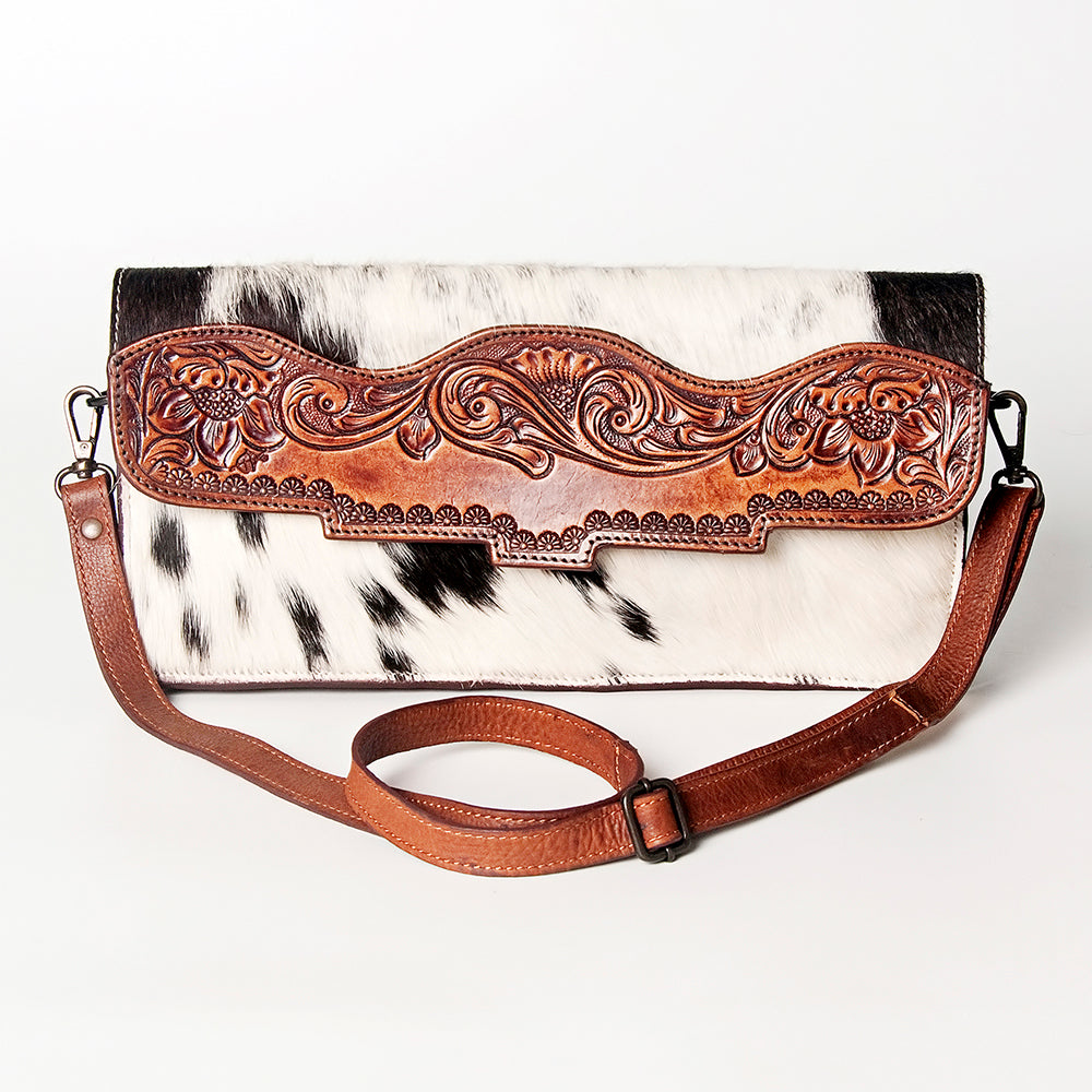 American Darling Hand-Tooled Hair-On Genuine Leather Wallet