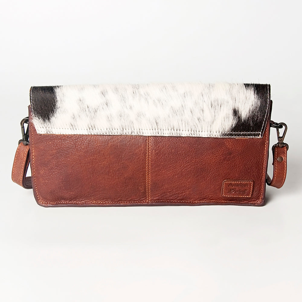 American Darling Hand-Tooled Hair-On Genuine Leather Wallet