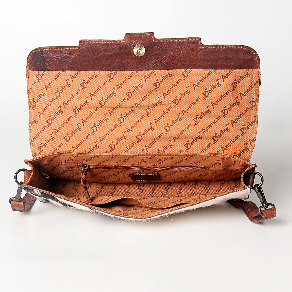 American Darling Hand-Tooled Hair-On Genuine Leather Wallet