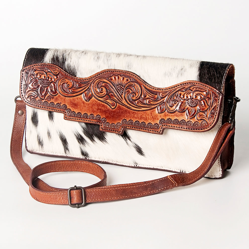 American Darling Hand-Tooled Hair-On Genuine Leather Wallet