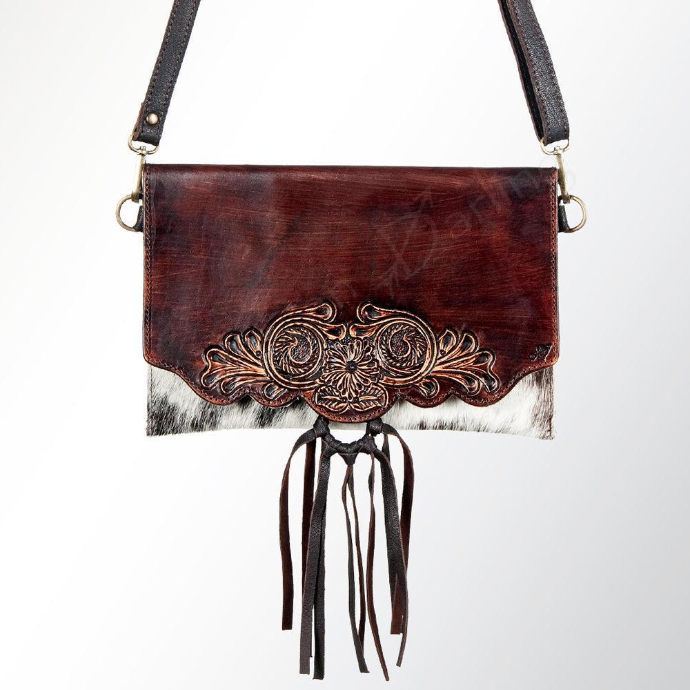 American Darling Hand-Tooled Hair-On Genuine Leather Wallet