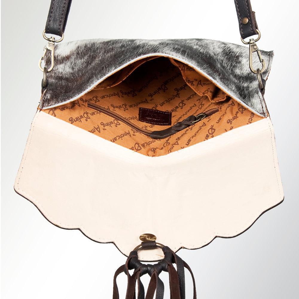 American Darling Hand-Tooled Hair-On Genuine Leather Wallet