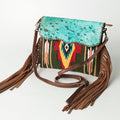 American Darling Hair-On Saddle Blanket Leather Crossbody Bag