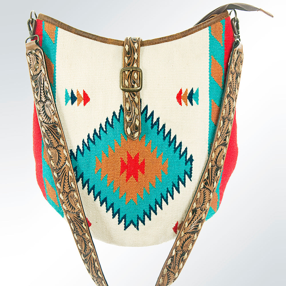 American Darling Saddle Blanket Leather Tote