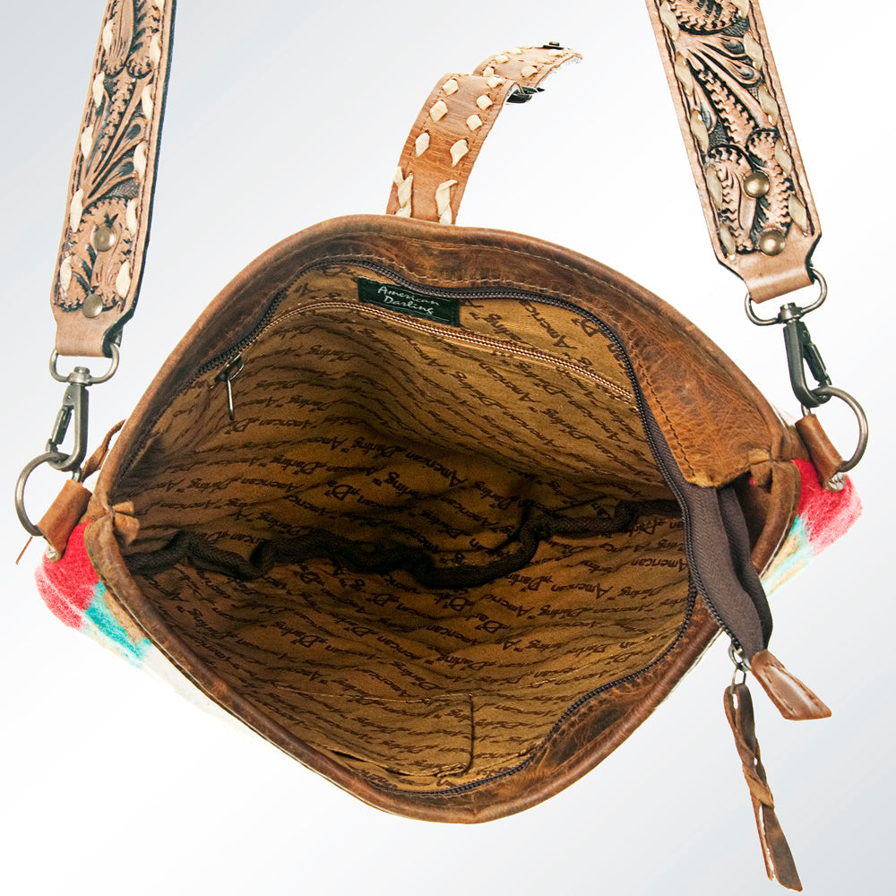 American Darling Saddle Blanket Leather Tote