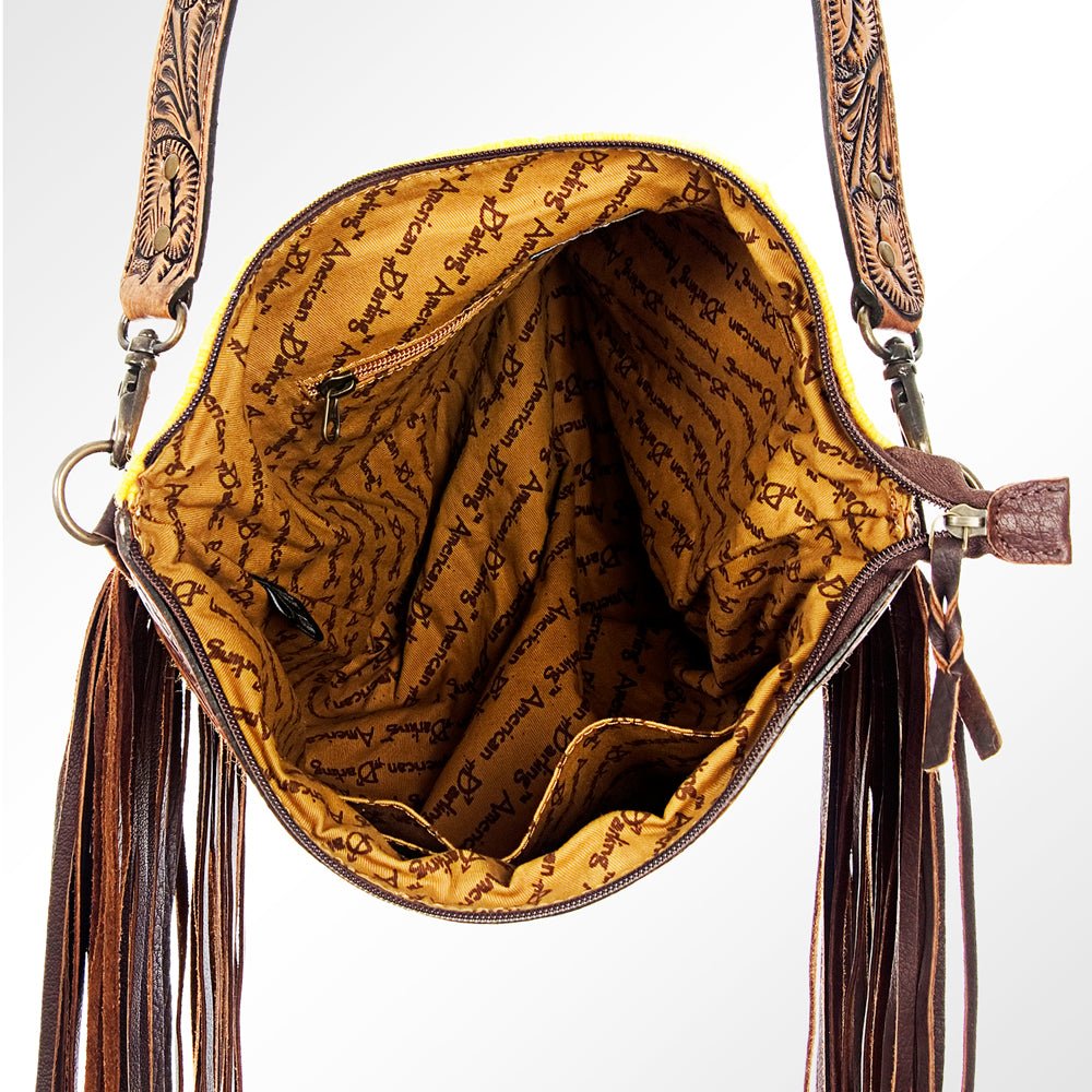 American Darling Signature Crossbody Hand Tooled Saddle Blanket Genuine Leather