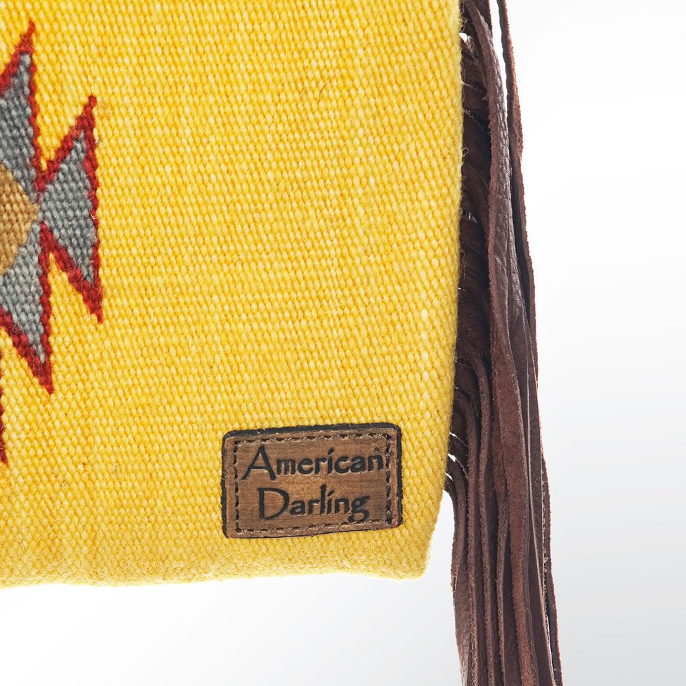 American Darling Hand-Tooled Saddle Blanket Genuine Leather Clutch