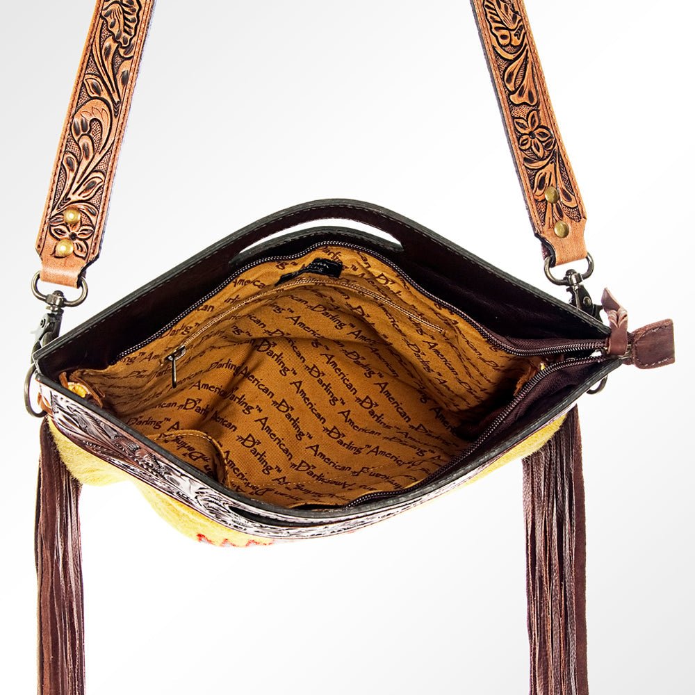 American Darling Hand-Tooled Saddle Blanket Genuine Leather Clutch