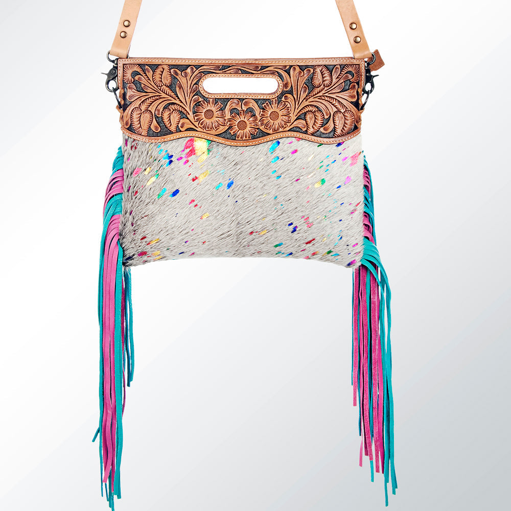 American Darling Clutch Hand Tooled Saddle Blanket Fabric Genuine Leather Western Women Bag Handbag Purse | Purses for Cute
