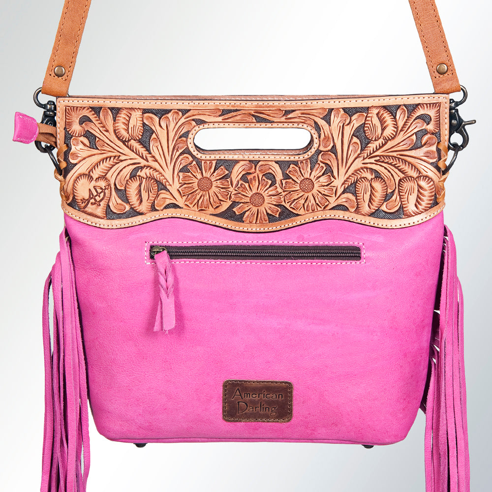 American Darling Clutch Hand Tooled Saddle Blanket Fabric Genuine Leather Western Women Bag Handbag Purse | Purses for Cute