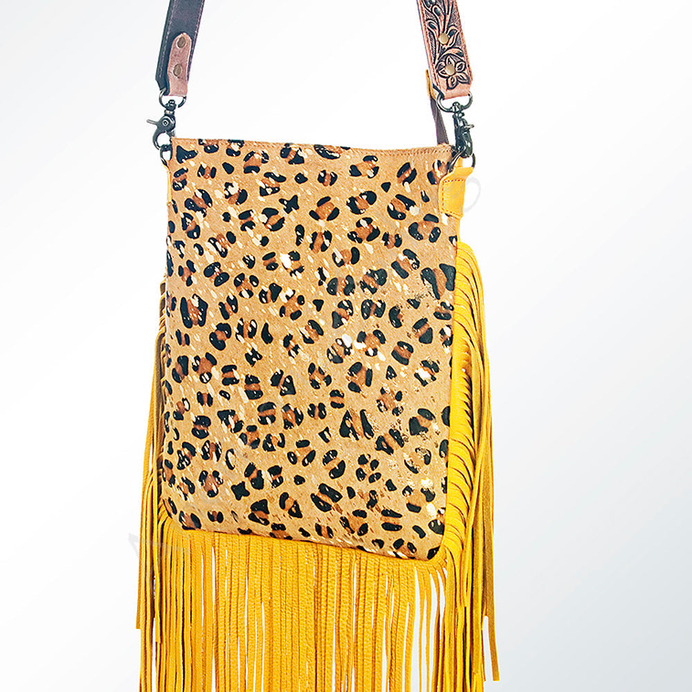 American Darling Messenger Hand Tooled Hair On Genuine Leather Western Women Bag Handbag Purse | Cute
