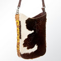 American Darling Hand-Tooled Hair-On Genuine Leather Crossbody Bag