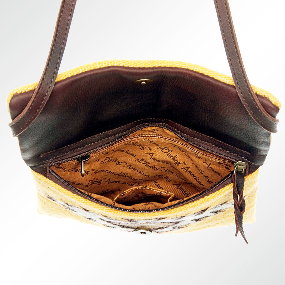 American Darling Saddle Blanket Genuine Leather Crossbody Bag
