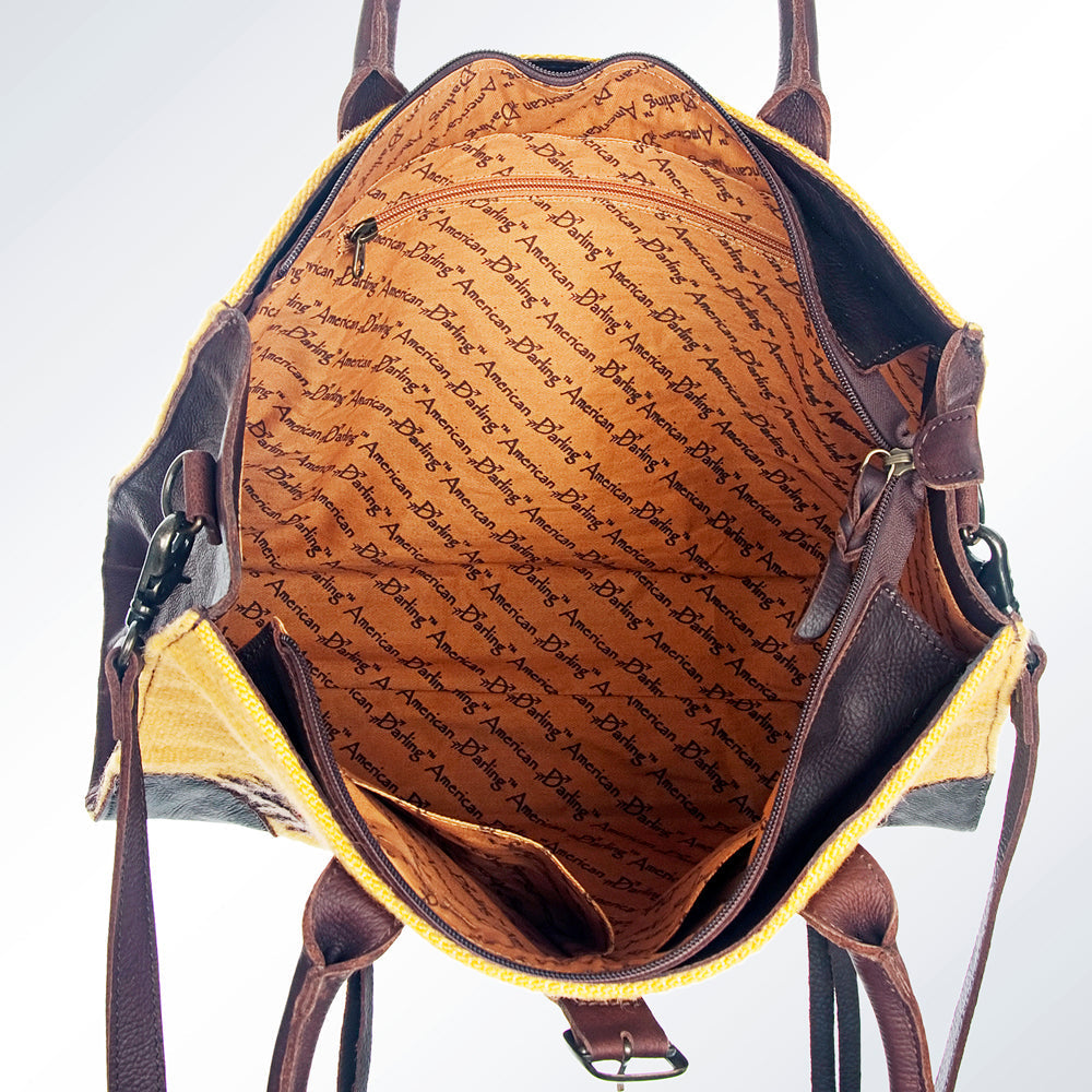 American Darling Saddle Blanket Leather Tote