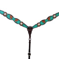 Bar H Equine American Leather Horse Saddle Tack One Ear Headstall Breast Collar Browband Wither Strap Set Jora Autumn