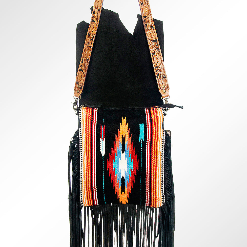 American Darling Messenger Saddle Blanket Genuine Leather Western Women Bag Handbag Purse | Cute