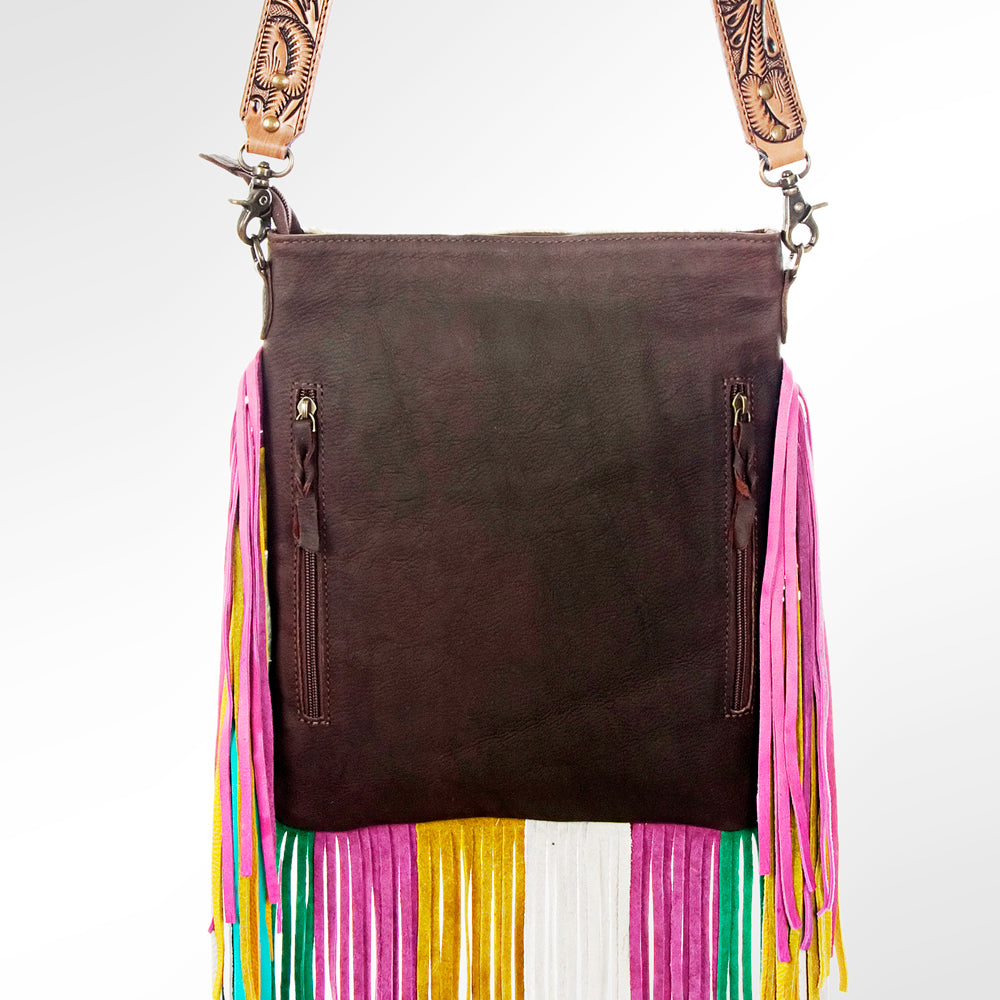 American Darling Hair-On Genuine Leather Messenger Bag