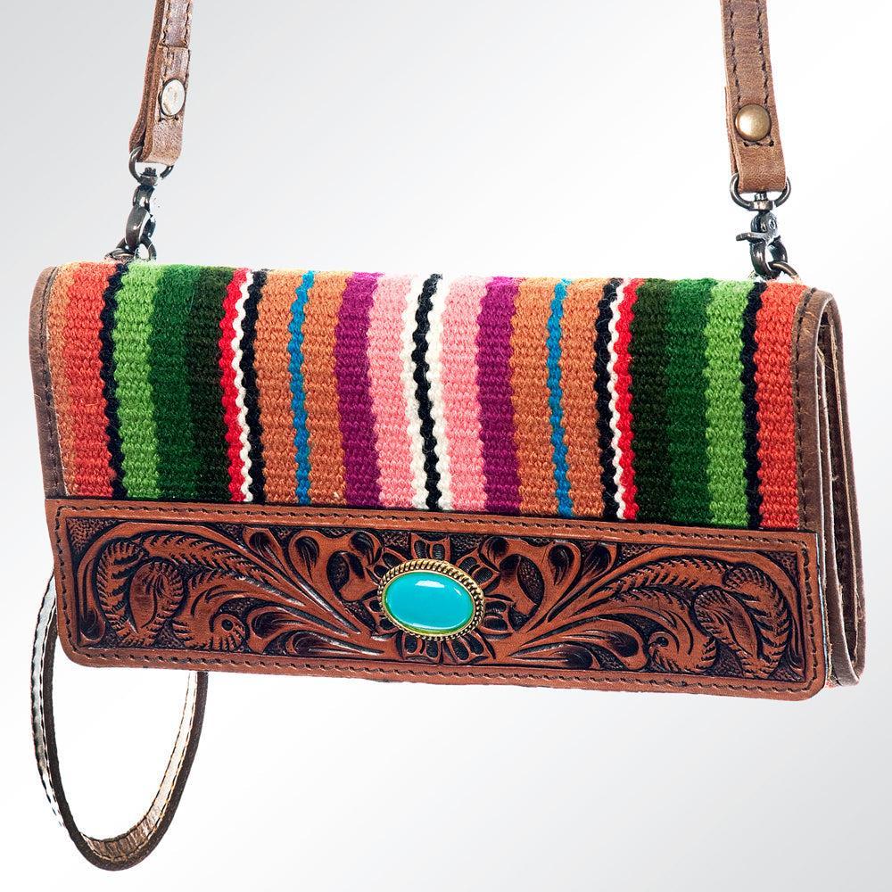 American Darling Saddle Blanket & Tooled Leather Crossbody