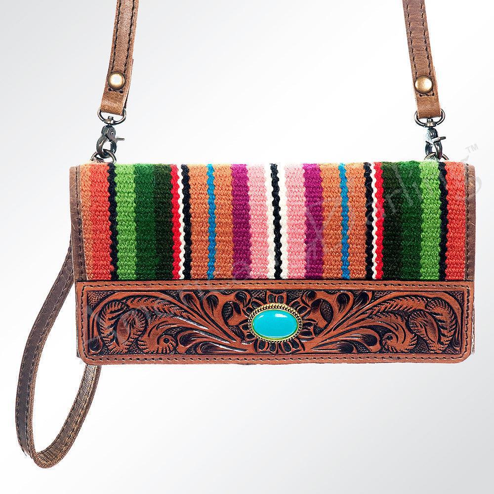 American Darling Saddle Blanket & Tooled Leather Crossbody