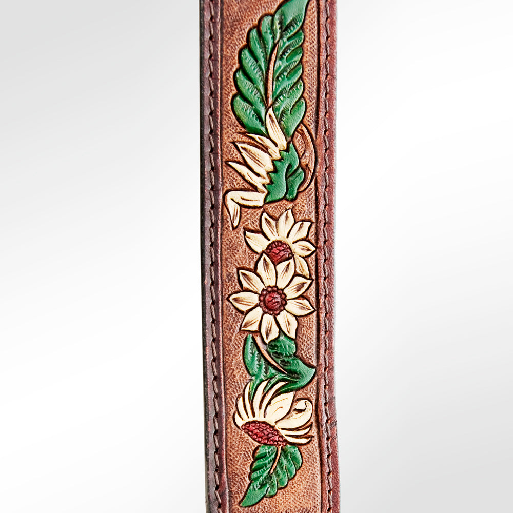 American Darling ADSTF133 Hand Tooled Genuine Leather Crossbody Handle Strap For Bags