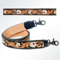 American Darling ADSTF134 Hand Tooled Genuine Leather Crossbody Handle Strap For Bags