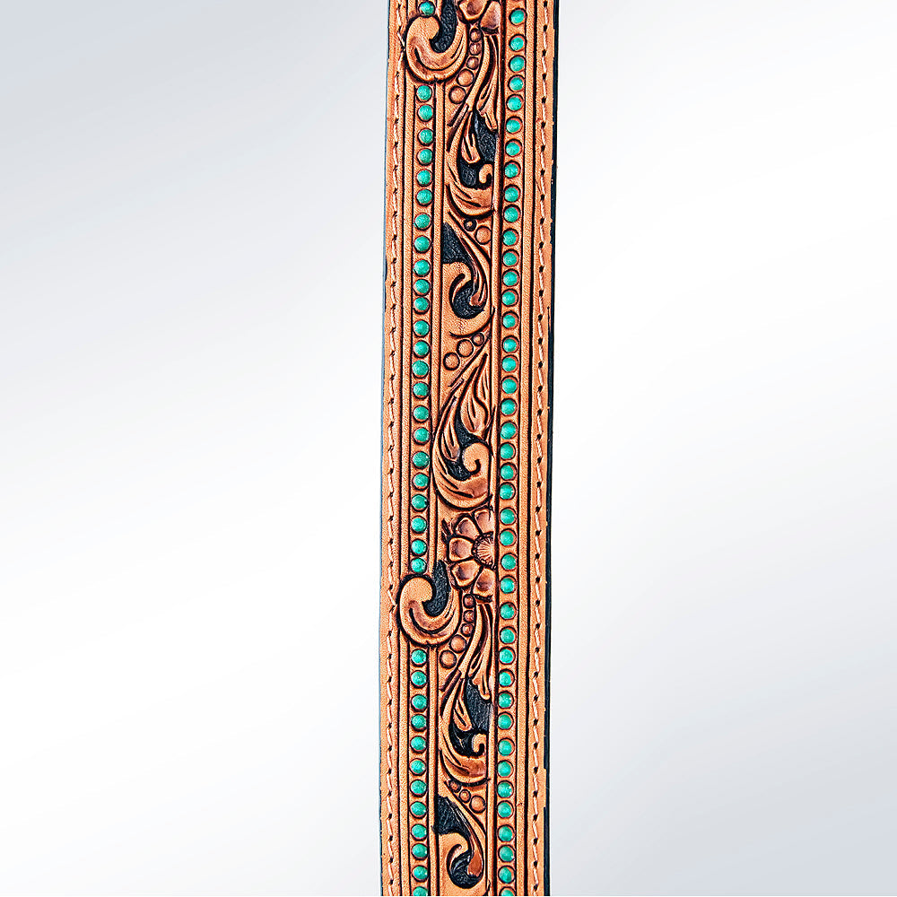 American Darling ADSTF138 Hand Tooled Genuine Leather Crossbody Handle Strap For Bags