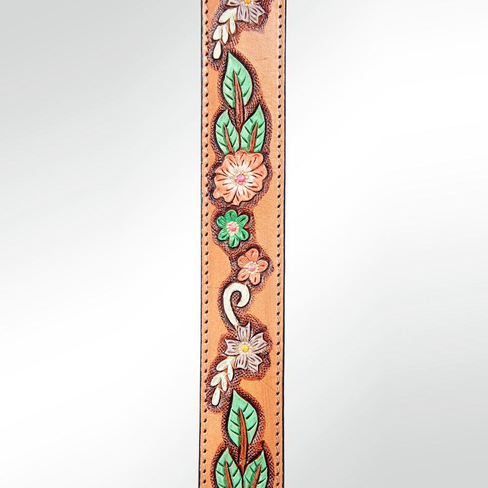 American Darling ADSTF144 Hand Tooled Genuine Leather Crossbody Handle Strap For Bags